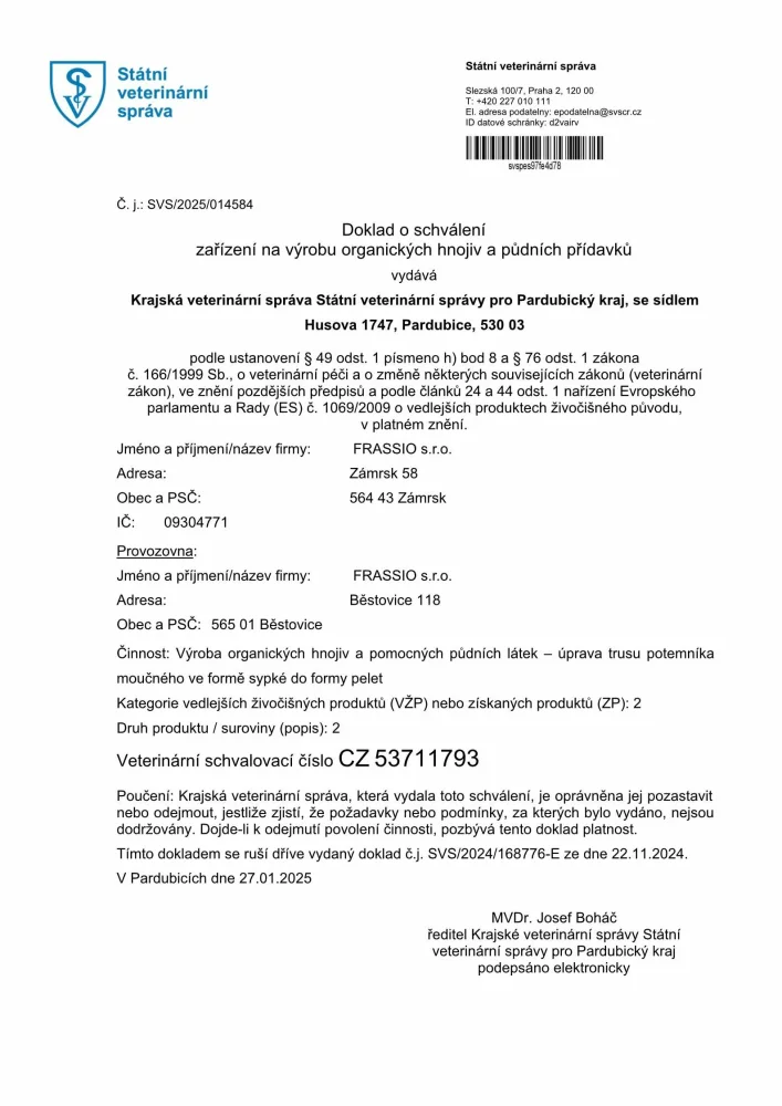 SVS - schválení